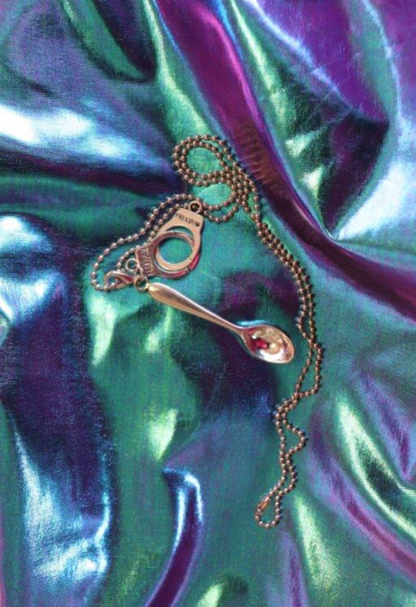 Handcuff & Spoon Necklace