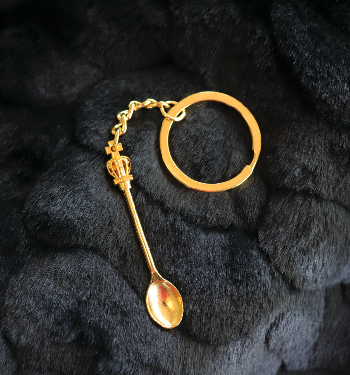 Gold Keychain Crown Spoon