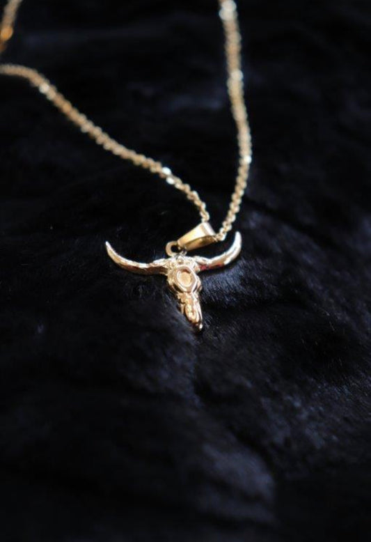 Gold Bull Necklace
