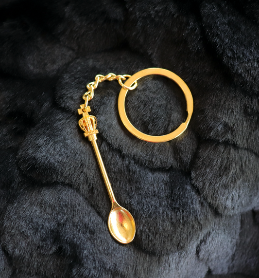 Gold Keychain Crown Spoon